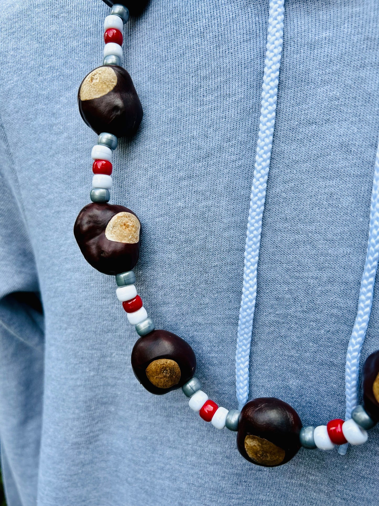 Football Helmet Pattern Buckeye Necklace