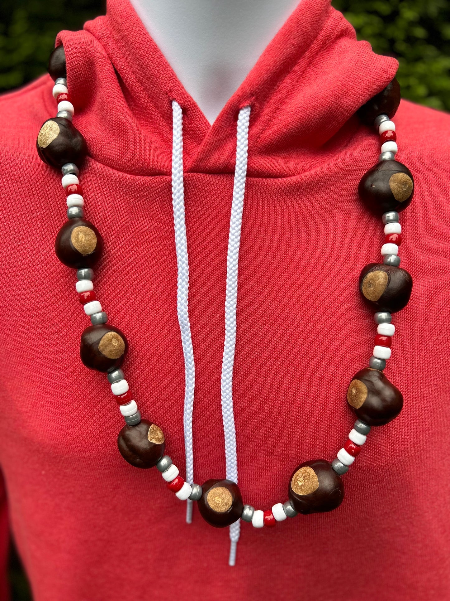 Football Helmet Pattern Buckeye Necklace