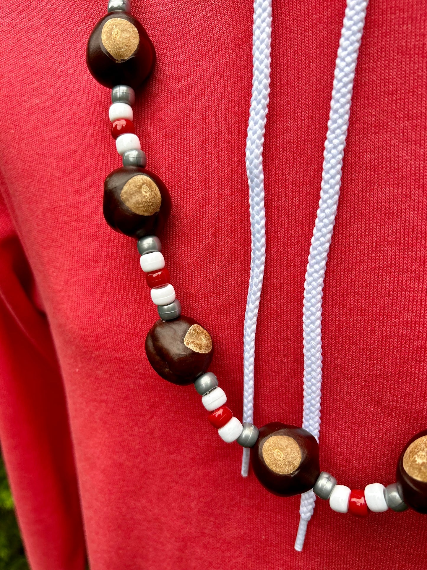 Football Helmet Pattern Buckeye Necklace